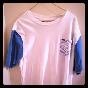 Hurley Oscar White and Blue Pocket T Shirt